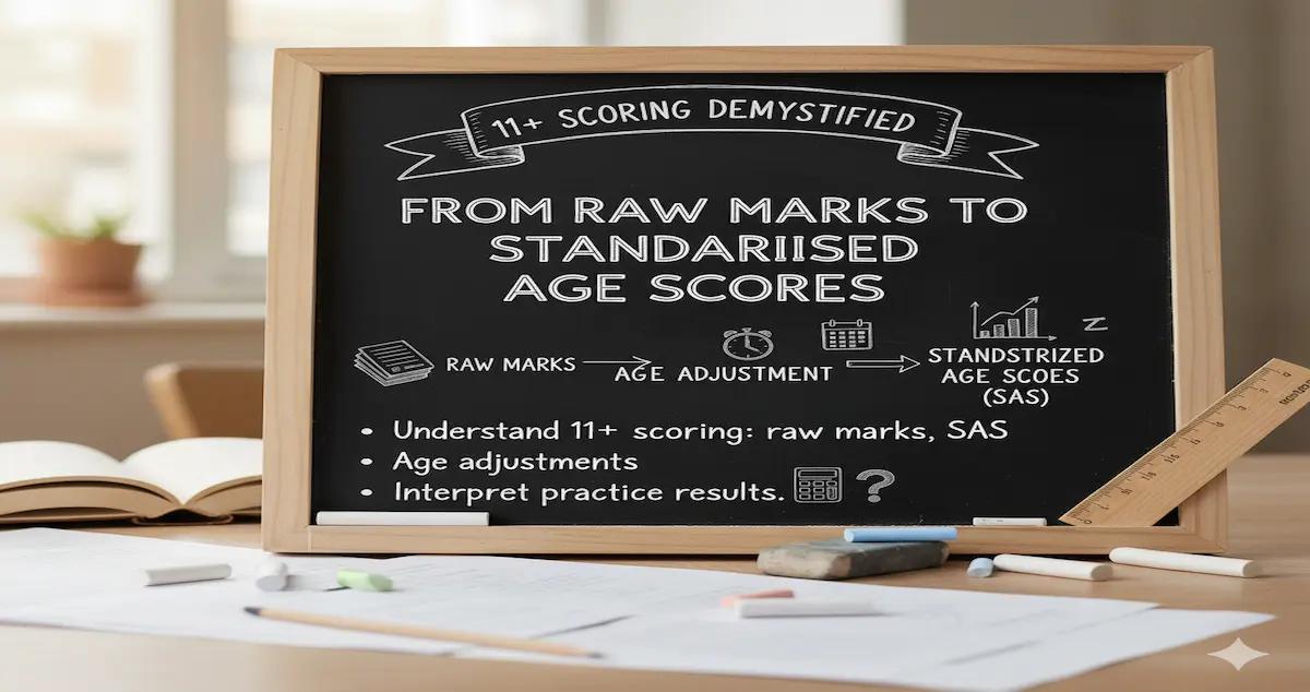 Chart showing standardised age score explanation